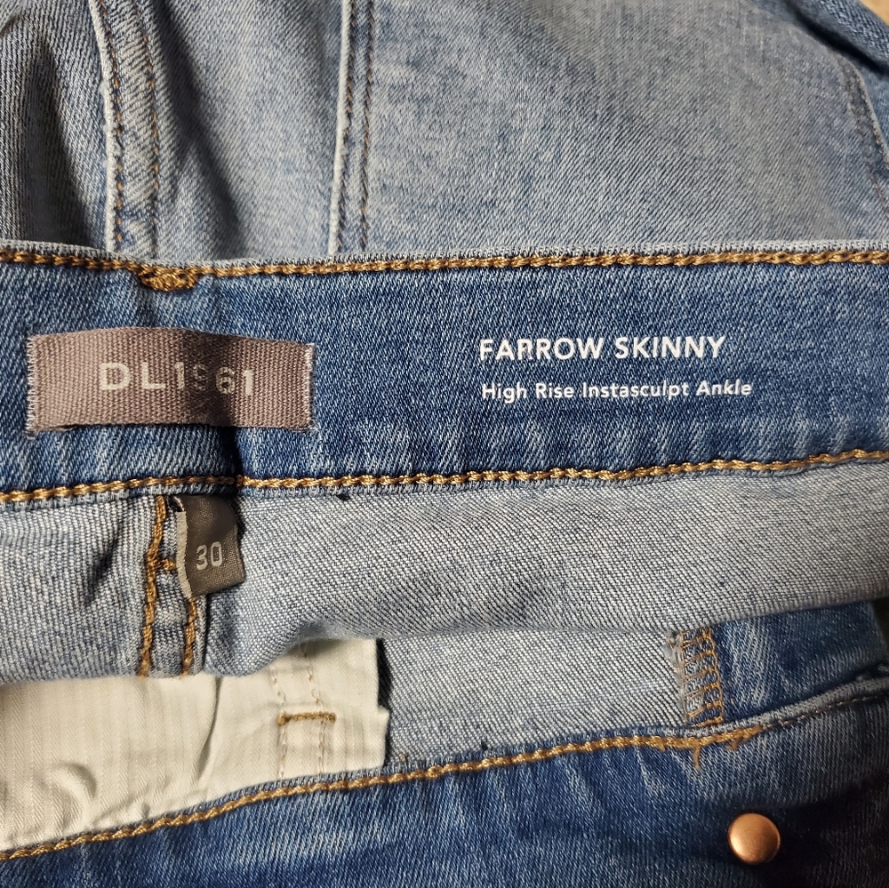 NWT$209 DL1961 Farrow High Rise Cropped Ankle Skinny Jeans in Monterio Sz 30 - Picture 16 of 16